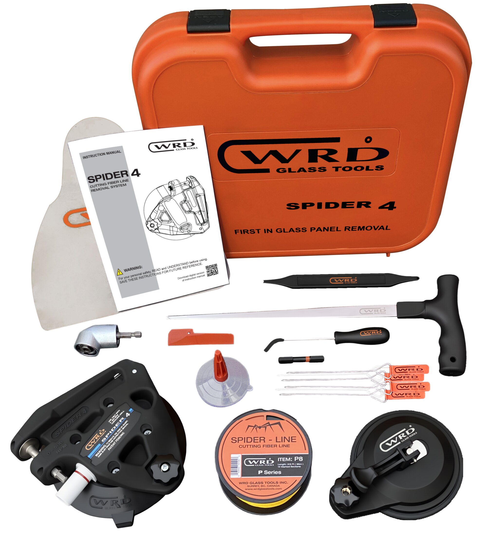WRD Spider 4M Kit 300P Black Edition - Advanced auto glass cutting removal system