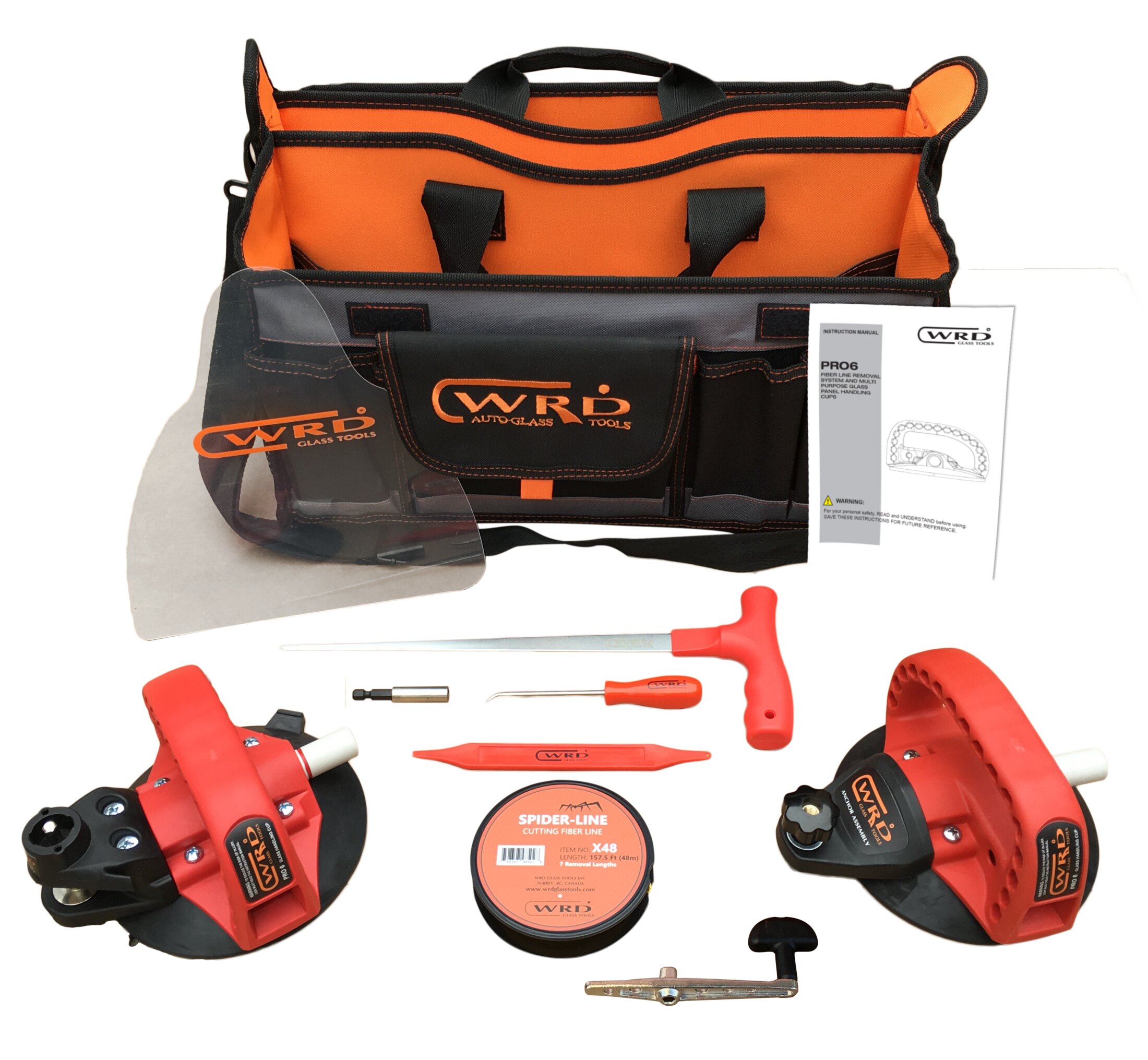 WRD Pro6 2-in-1 Base Kit 150 (WRD-Pro6-2in1-B150) - Essential glass panel handling and removal cup system
