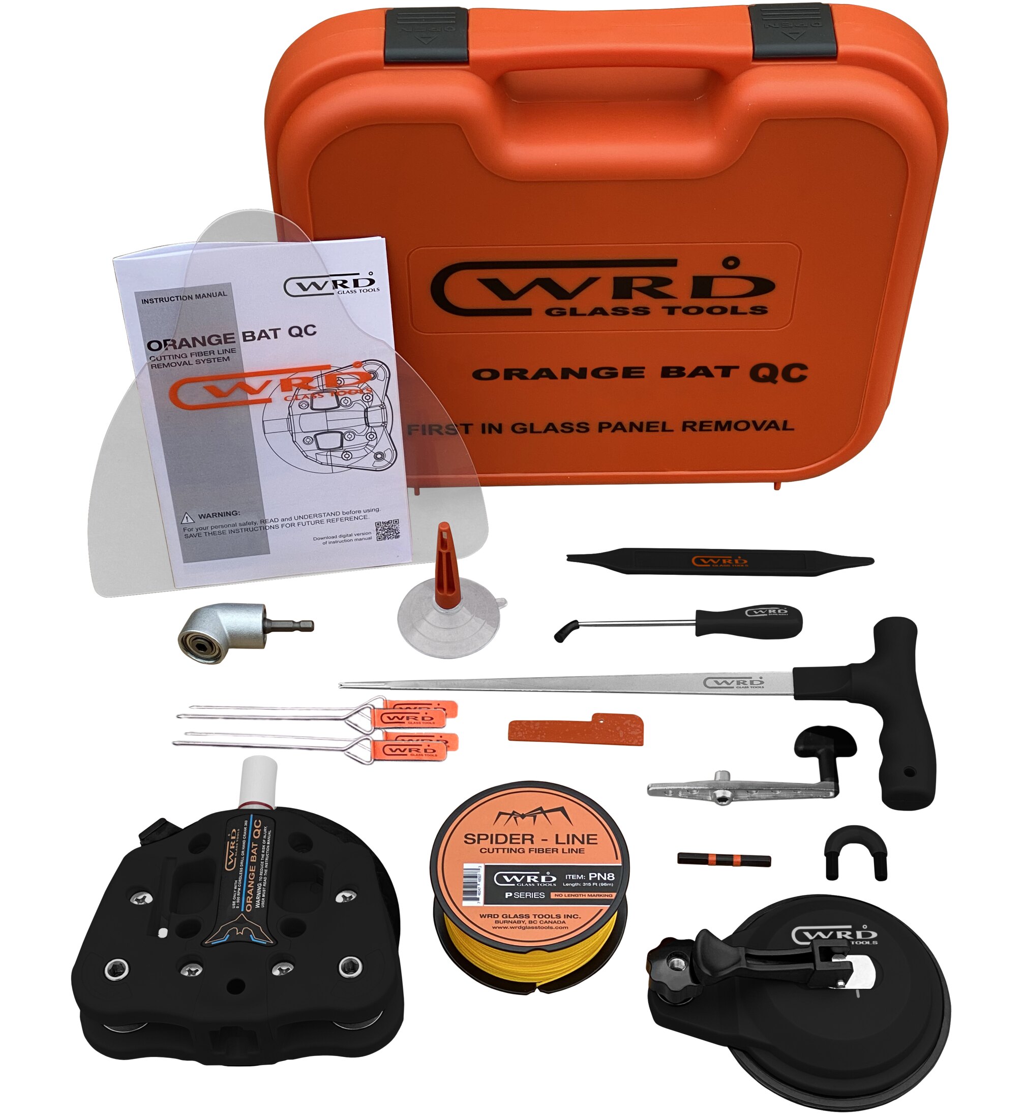 WRD Black Bat Quick Connect Kit 300P - Edition glass removal system with angle driver